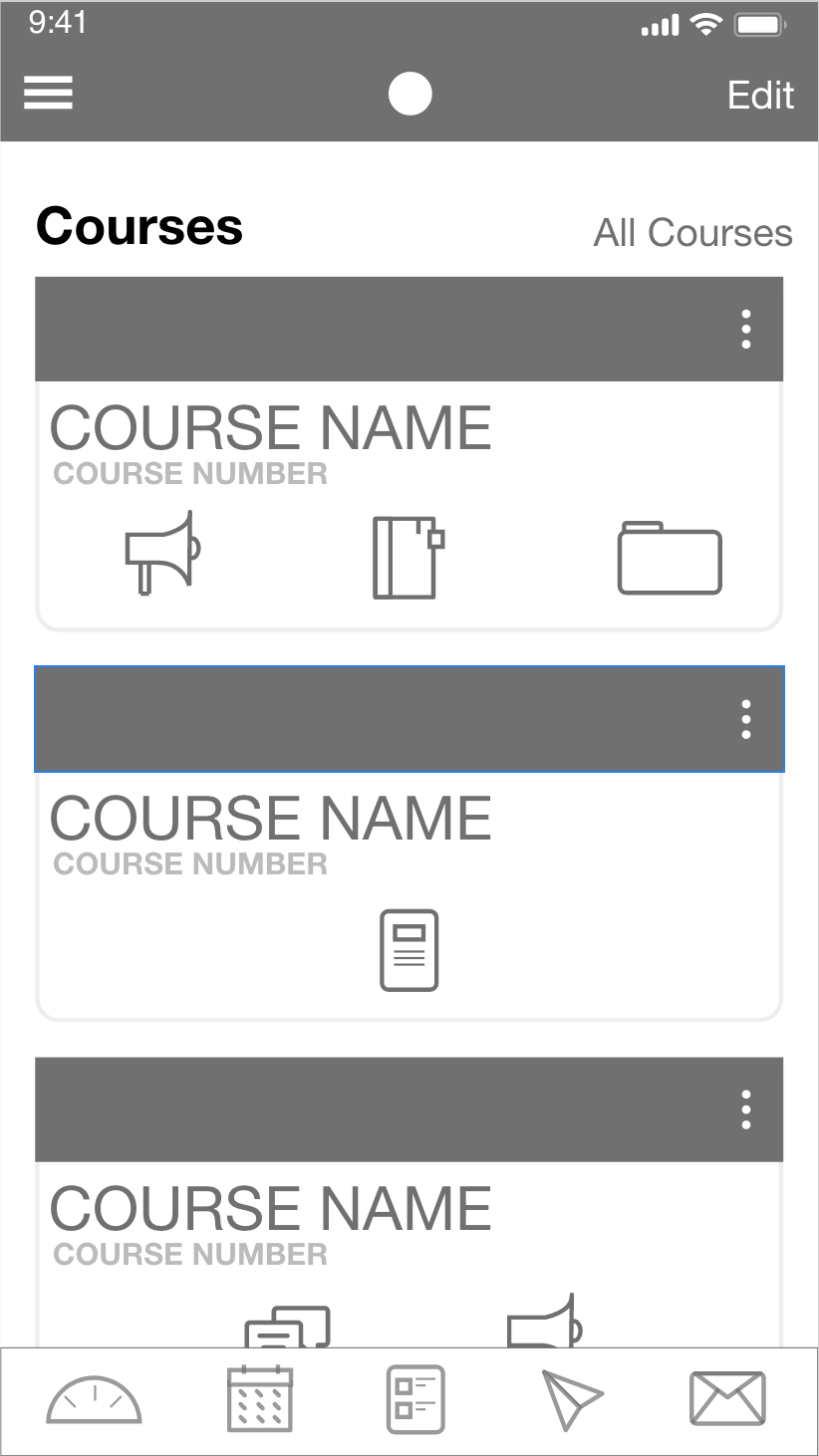 Canvas Wireframe - Dashboard