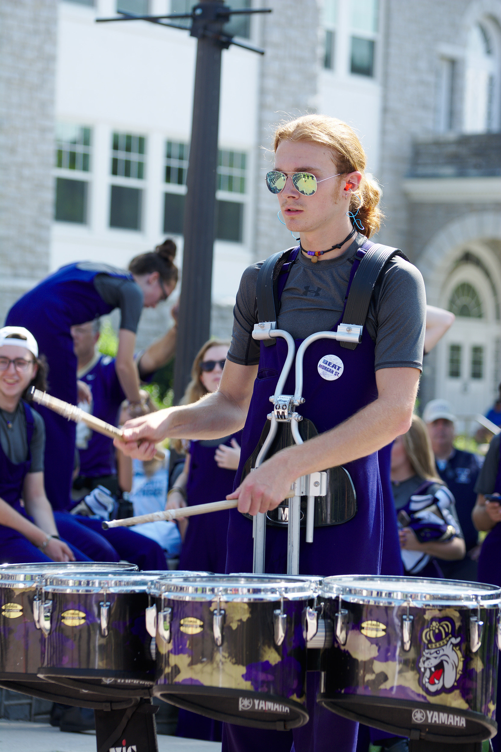 Playing with the JMU Drumline